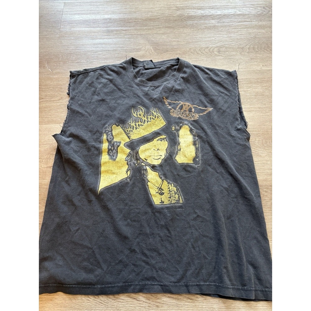 Vintage 90s Aerosmith‎ Nine Lives Tour T-Shirt Sz XL Sleeveless